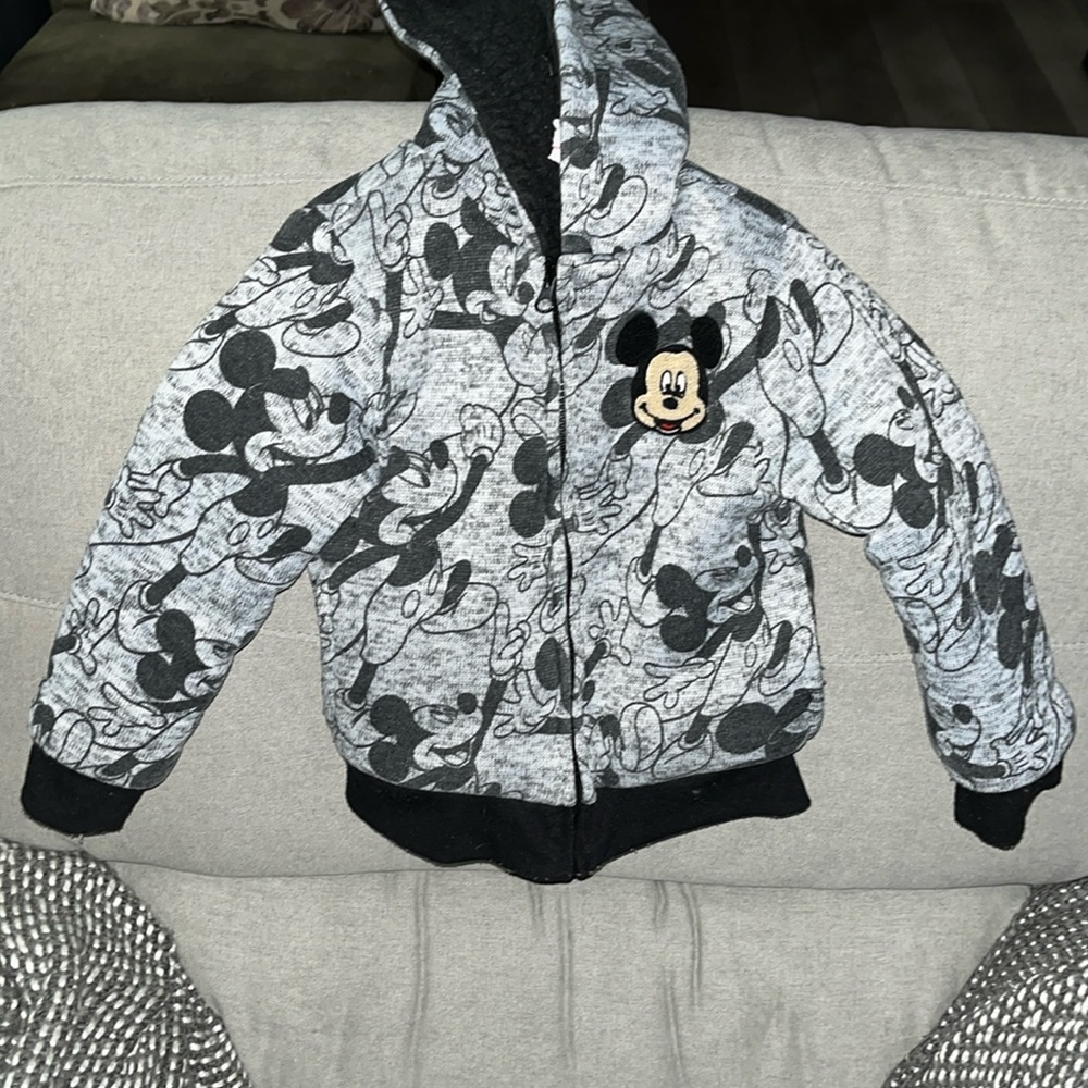 Disney Mickey Mouse Knit Sherpa Jacket boys 4T
